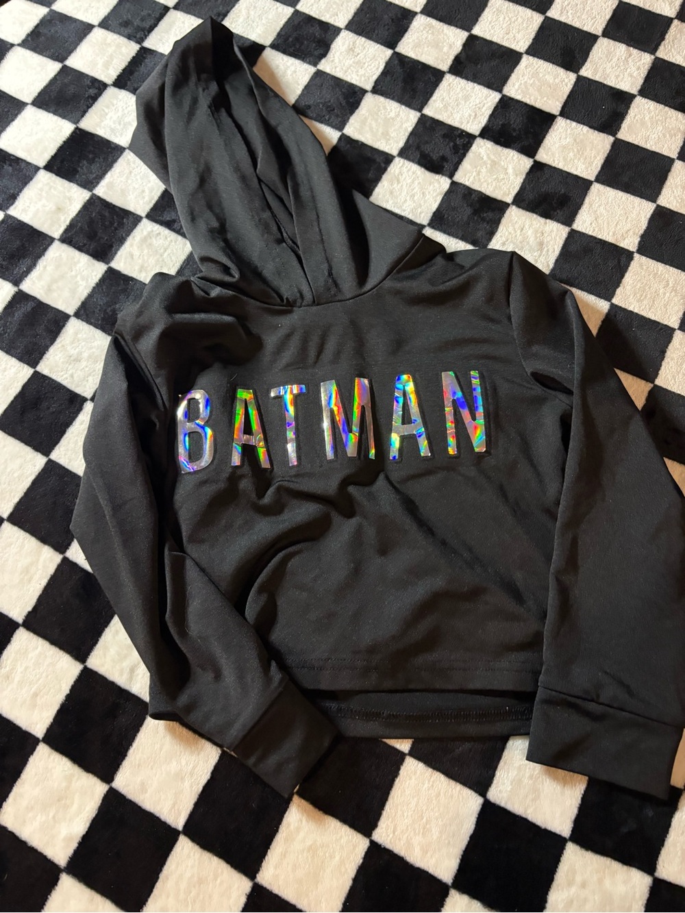 Xsmall 4/5 Batman cropped hooded sweater